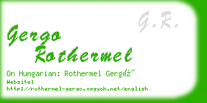 gergo rothermel business card